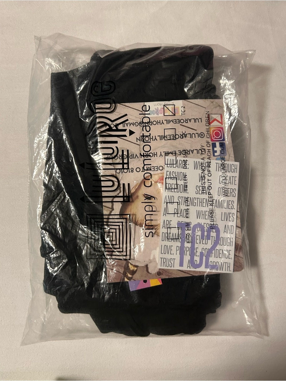 New LuLaRoe TC2 Black Leggings